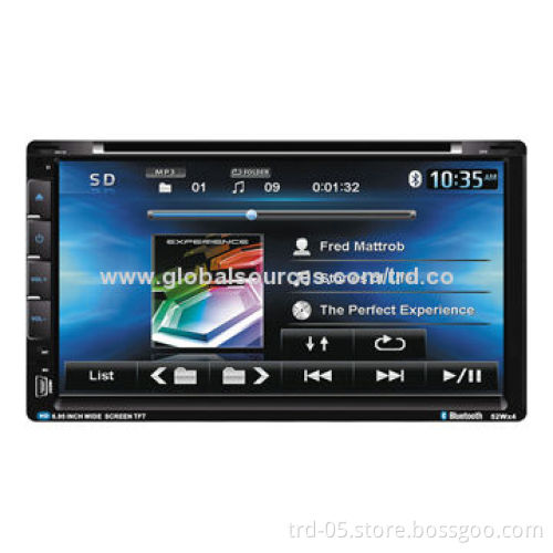 6.95-inch TFT Screen Double Din Car MP3 Player, Supports DVD, GPS, Bluetooth Function